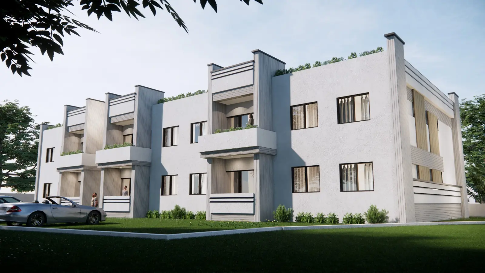 Berçem İnşaat tarafından Kıbrıs'ta gerçekleştirilen modern inşaat projesi