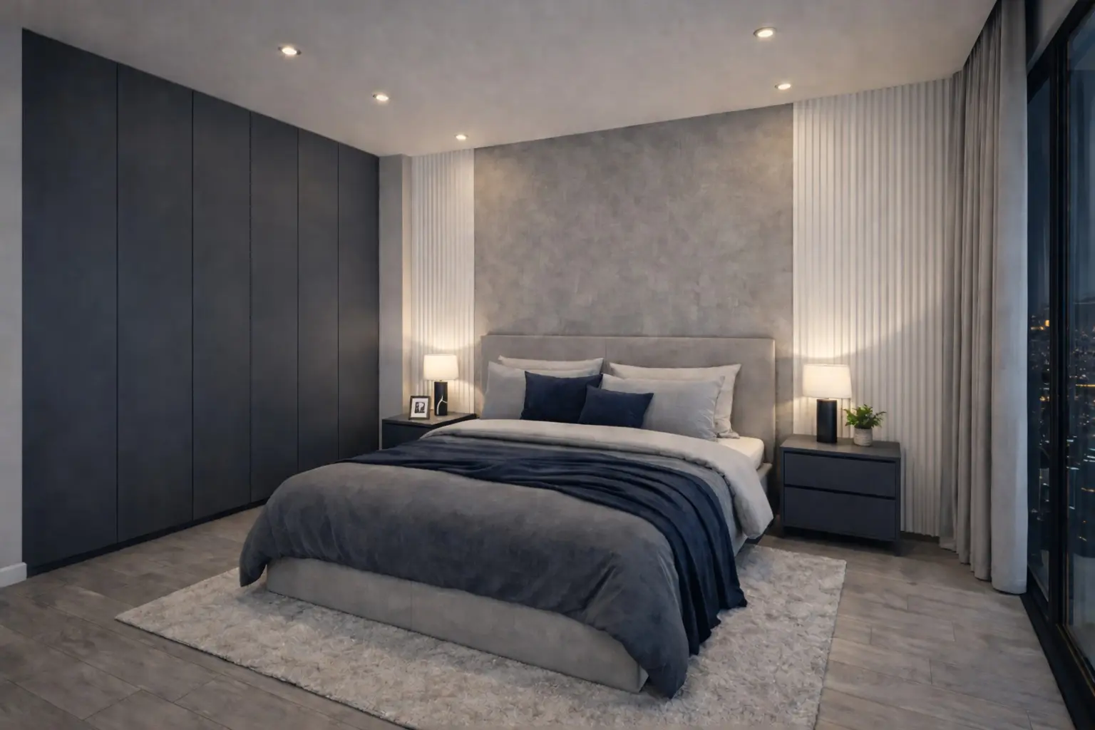 Berçem İnşaat Nova Projesi Kıbrıs konforlu yatak odası tasarımı