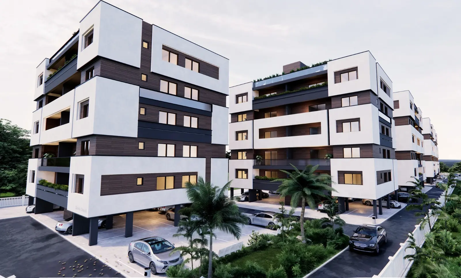 Berçem İnşaat tarafından Kıbrıs'ta gerçekleştirilen Türk Koçanlı 180 daire konut projesi