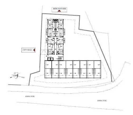 Berçem İnşaat VIA 360 Dedeoğlu Projesi Kıbrıs mimari plan