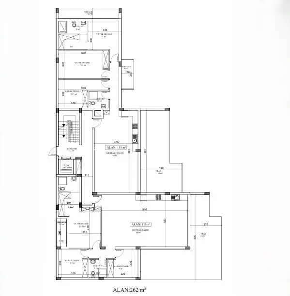 Berçem İnşaat VIA 360 Dedeoğlu Projesi Kıbrıs penthouse / çatı katı tasarımı